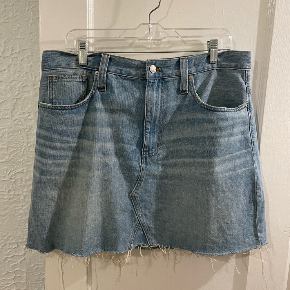 Madewell Light Blue Denim Mini Skirt